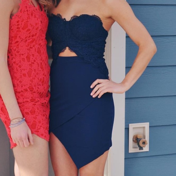 Strapless blue dress - Picture 3 of 3